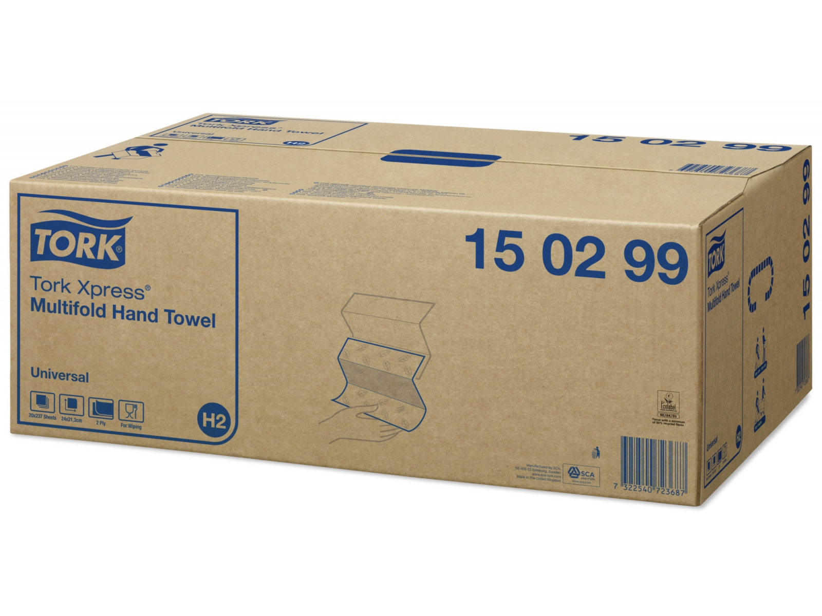 Ręcznik Multifold Tork 150299 H2 Xpress 3P 4740